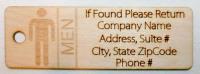 Custom Restroom Tag Men